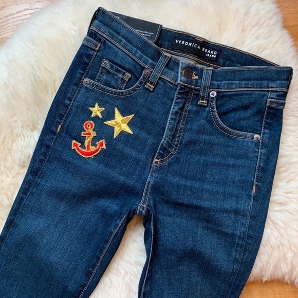 NWT Veronica Beard Kate High Rise Skinny Jeans - Picture 6 of 8